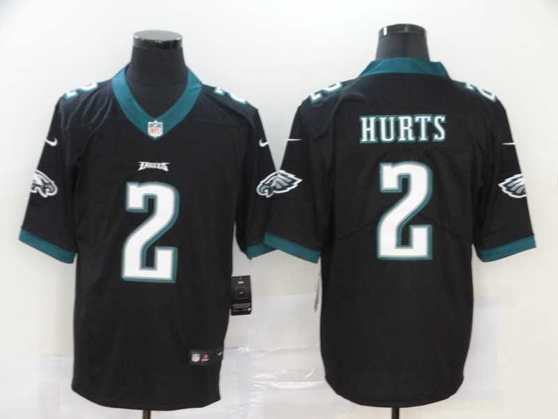 Nike Eagles 2 Jalen Hurts Black 2020 NFL Draft First Round Pick Vapor Untouchable Limited Jersey,We sell and wholesale Nike Eagles 2 Jalen Hurts Black 2020 NFL Draft First Round Pick Vapor Untouchable Limited Jersey on line form chian!